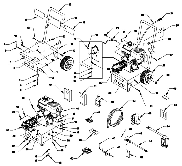 GENERAC 1292-0 parts breakdown